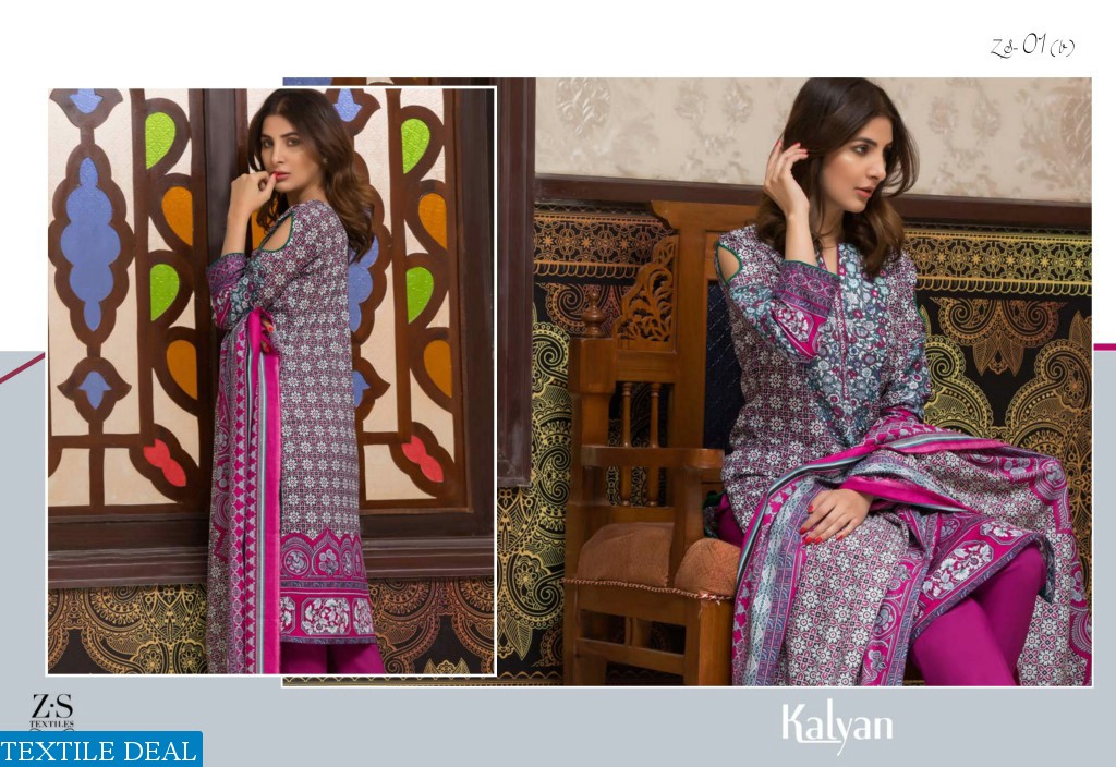 Zs kalyan printed lawn collection Wholesale pakistani dress material